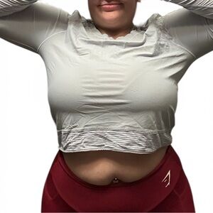 Lulu light grey Crop runner Top